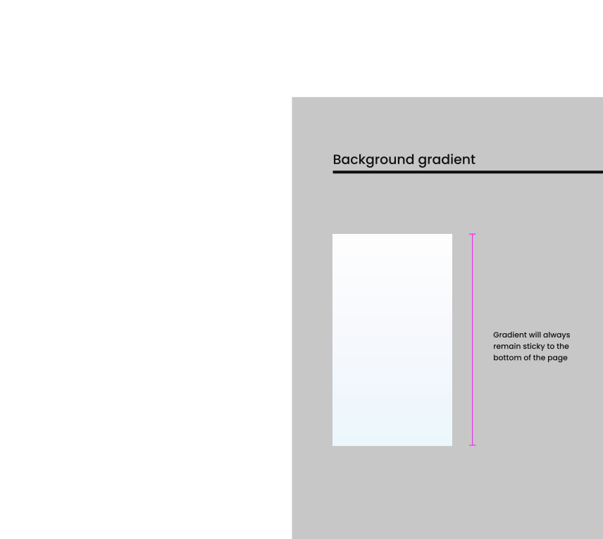 Background gradient specification: gradient remains sticky to the bottom of the page